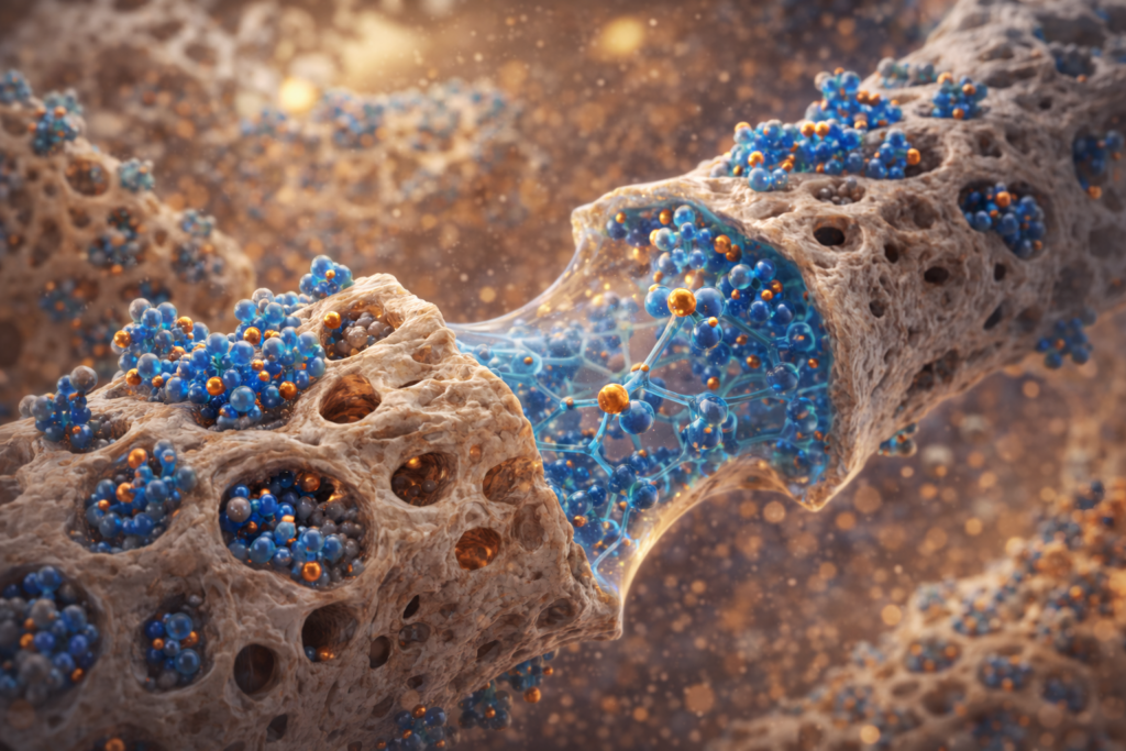 Bone structure with phosphorylated chitosan