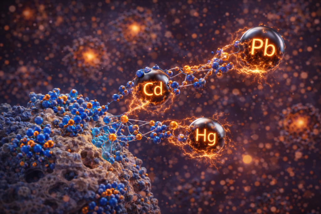 Molecular chelation of toxic metals
